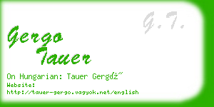 gergo tauer business card
